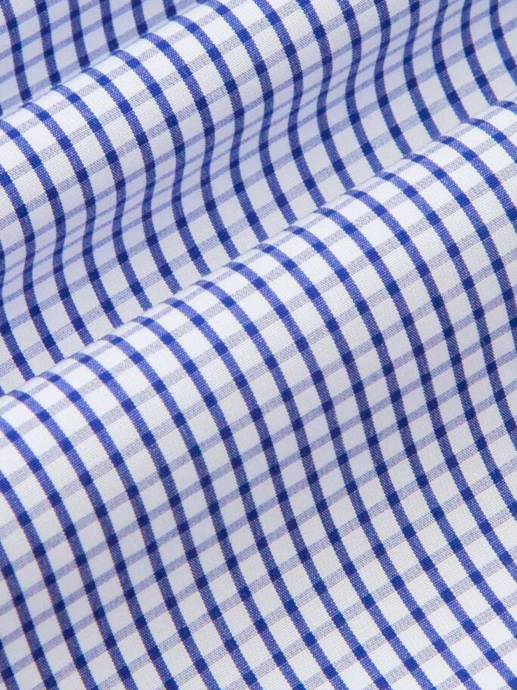 Blue Poplin Check