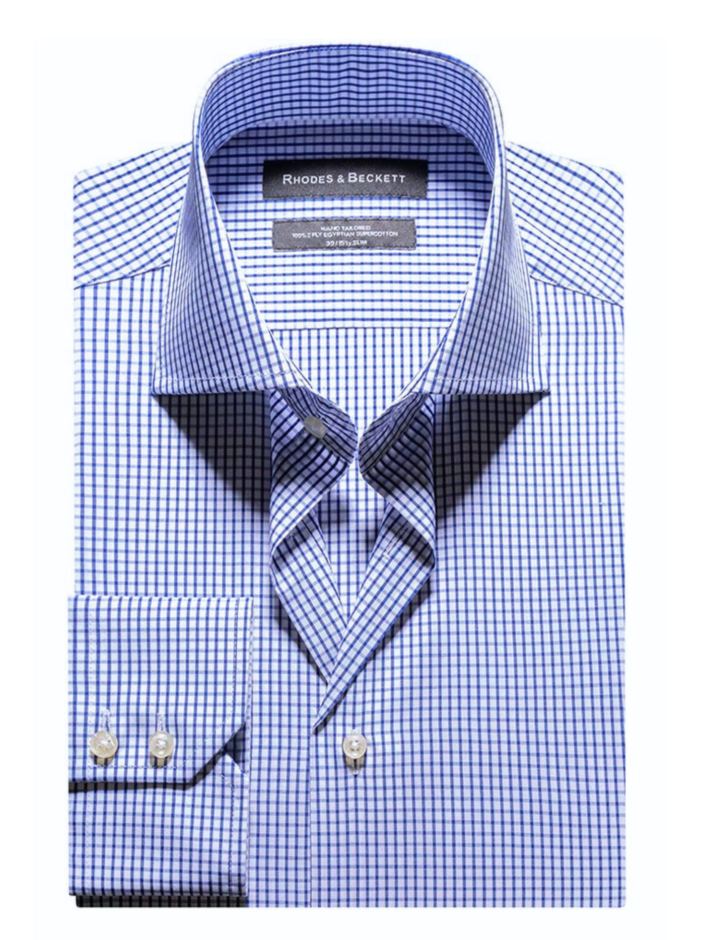 Blue Poplin Check