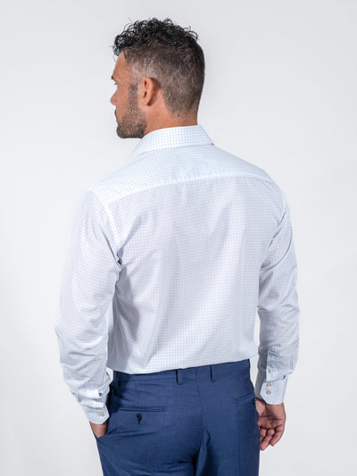 Light Blue Poplin Check