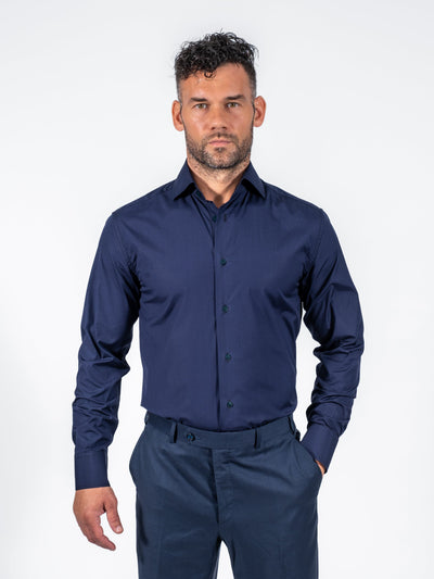 Navy Classic Poplin