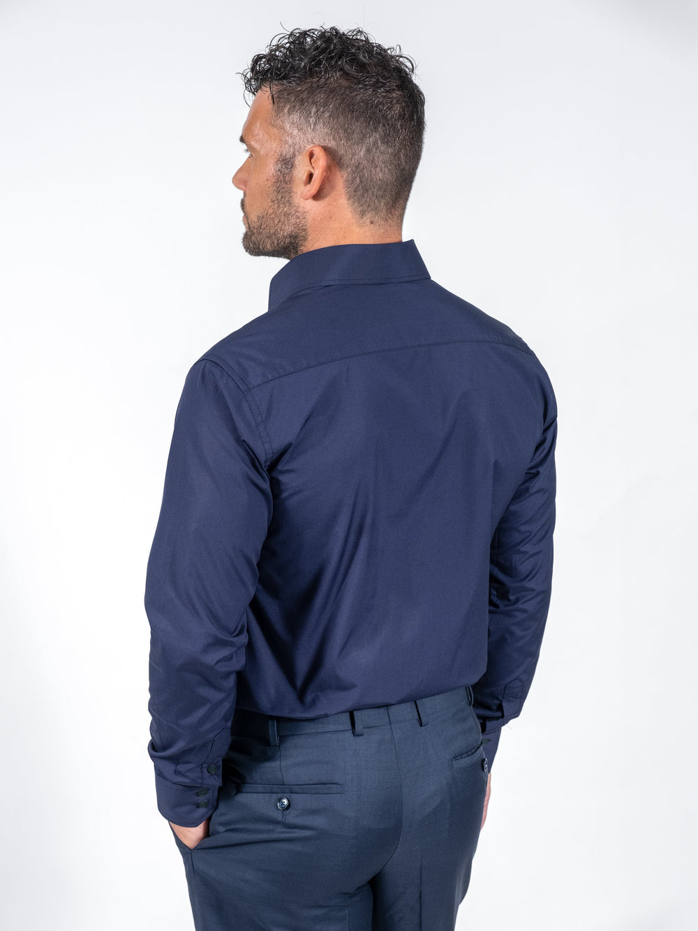 Navy Classic Poplin